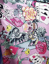 Load image into Gallery viewer, Cool Skulls Pink or White Background 4 way stretch Spandex