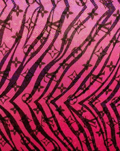 Load image into Gallery viewer, Pre-owned Holographic Designer Inspired 4 way stretch spandex $16.99 at checkout