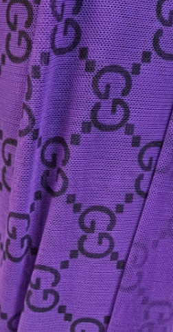 Gucci Purple Mesh Designer Inspired Fabric Spandex 4 way Stretch