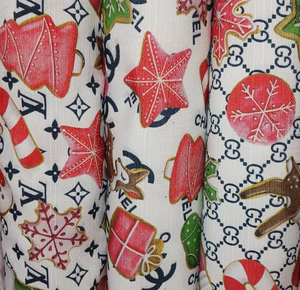 Pre owned HOLIDAY Spandex Designer Inspired Fabric 4 ways Spandex