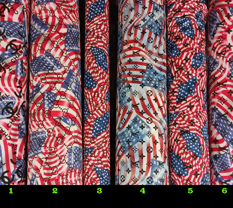 Pre-Owned Stars and Stripes Designer Inspired Fabrics $17.99 4 way Stretch Spandex