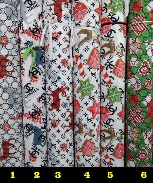 Pre-Owned HOLIDAY Designer Inspired Fabric 4 ways Spandex