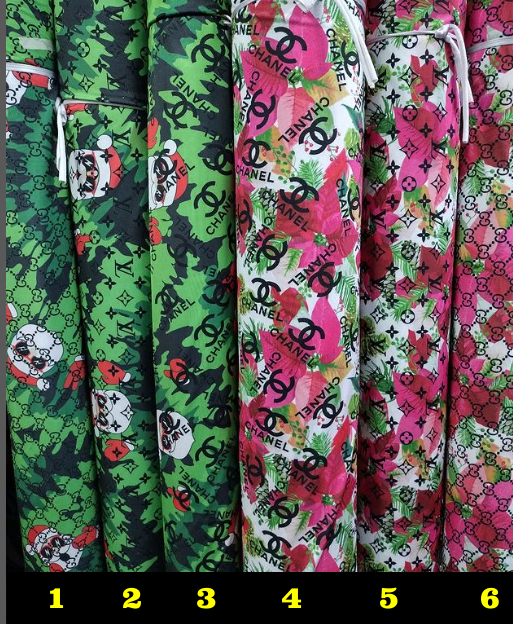 Pre-Owned HOLIDAY Designer Inspired Fabric 4 ways Spandex