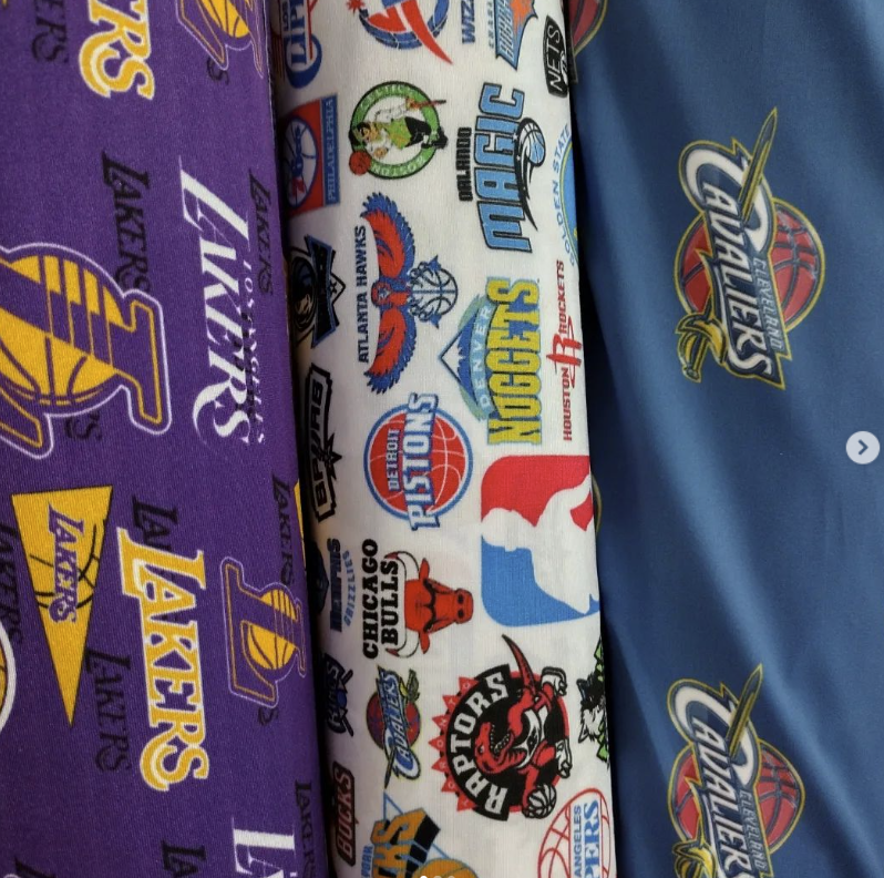NBA Super Soft Fluffy Stadium Blanket-House blanket-Robe Material 2 yard Min. Order.