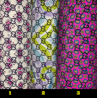 Gucci Silk/Gucci Silk NON-Stretch fabric,logo print fabric./Eco