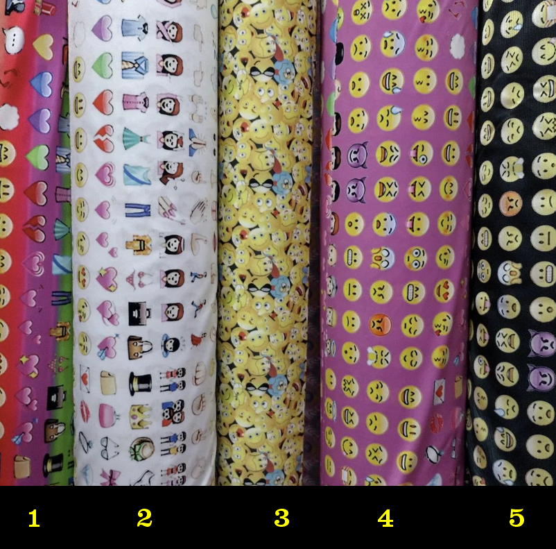 Kids and Seasonal Designer Inspired Fabric 4 ways Spandex.