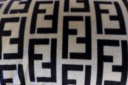 FENDI White VELVET Designer Inspired Fabric 4 ways Spandex 16.99 a yard