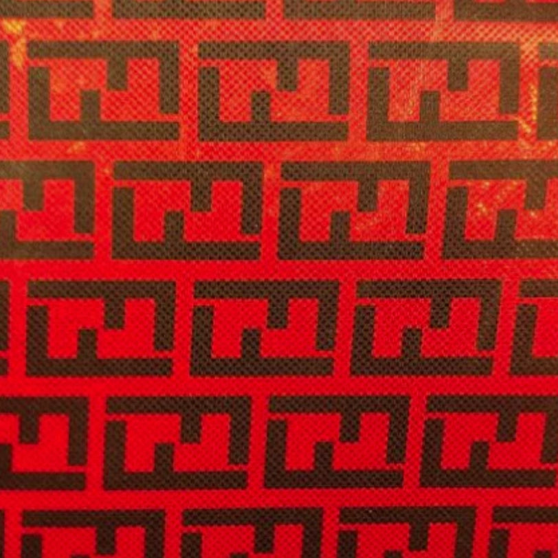 FENDI Red Holographic Designer Inspired Fabric 4 way Stretch Spandex 16.99 a yard