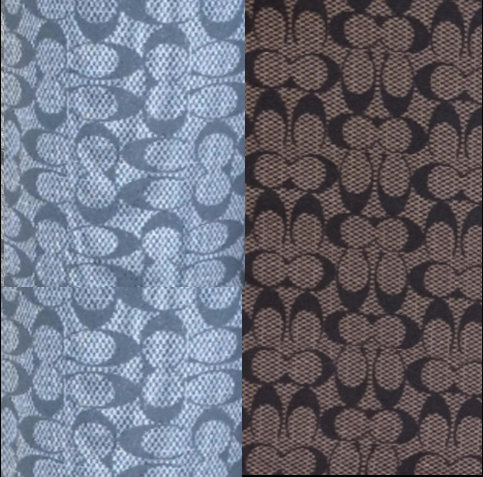 Coach Designer Inspired Fabric Spandex Grey or Brown
