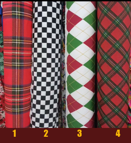 Holiday Spandex Designer Inspired Fabric 4 ways Spandex