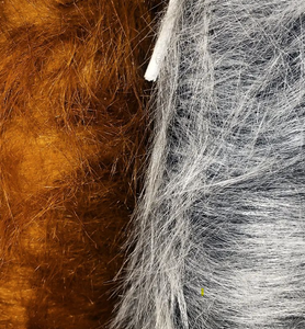 Fake Fur Shag NO STRETCH Rust or Silver