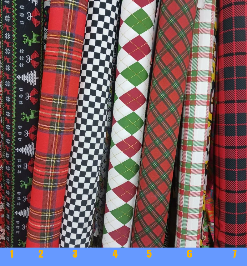 Holiday Spandex Designer Inspired Fabric 4 ways Spandex