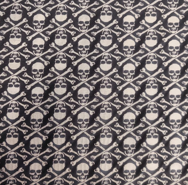 Skulls Inspired Fabric Spandex 4 way Stretch
