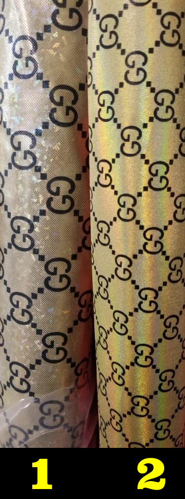 Gucci LARGE logo GOLD HOLOGRAPHIC two choices 4 way Spandex 16.99 at checkout