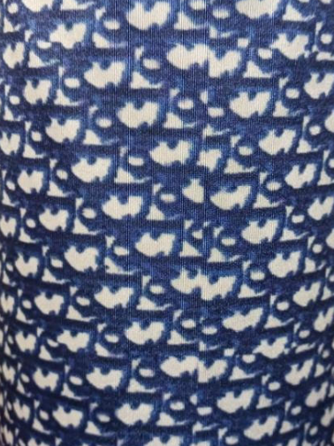 Dior Tight Pattern White/blue Designer Inspired SPANDEX