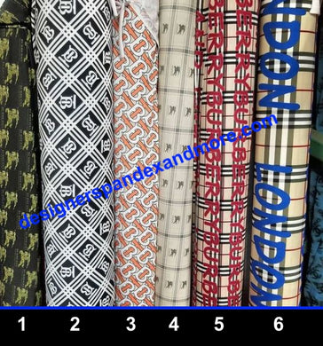 Burberry Designer Inspired fabrics {designer spandex and more]