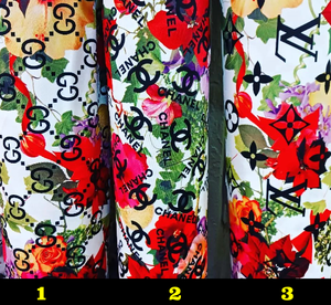 Pre Owned Holiday pattern Designer Inspired Fabrics Spandex 4 way Stretch