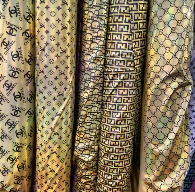 PRE OWNED Holographic designer inspired fabrics