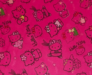 Hello Kitty HOT PINK Colorful Spandex 4 way Stretch