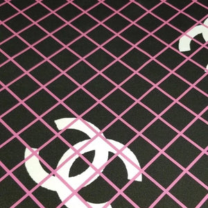 Chanel Black Pink Designer Inspired Fabric - [Designer Spandex and More]