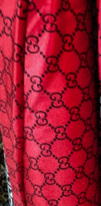 GUCCI Bright RED Stretch Velvet 4 Way Stretch Spandex Fabric 16.99 at checkout