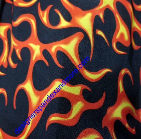 Flames Spandex Designer Inspired Fabric