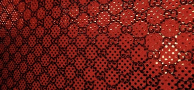 Gucci designer inpired Red holographic [desinger spandex and more]