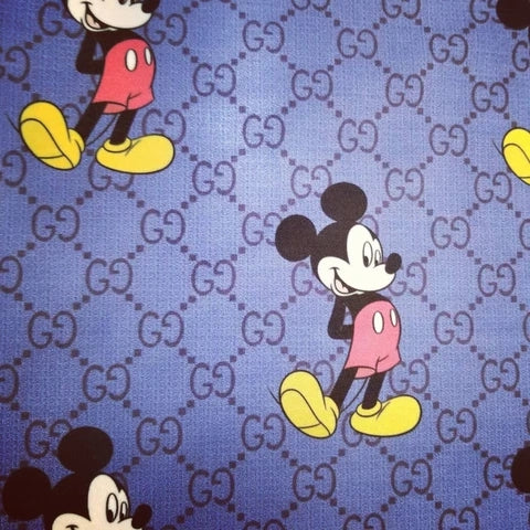 Gucci Designer Inspired fabric Blue Micky [designer spandex and more]