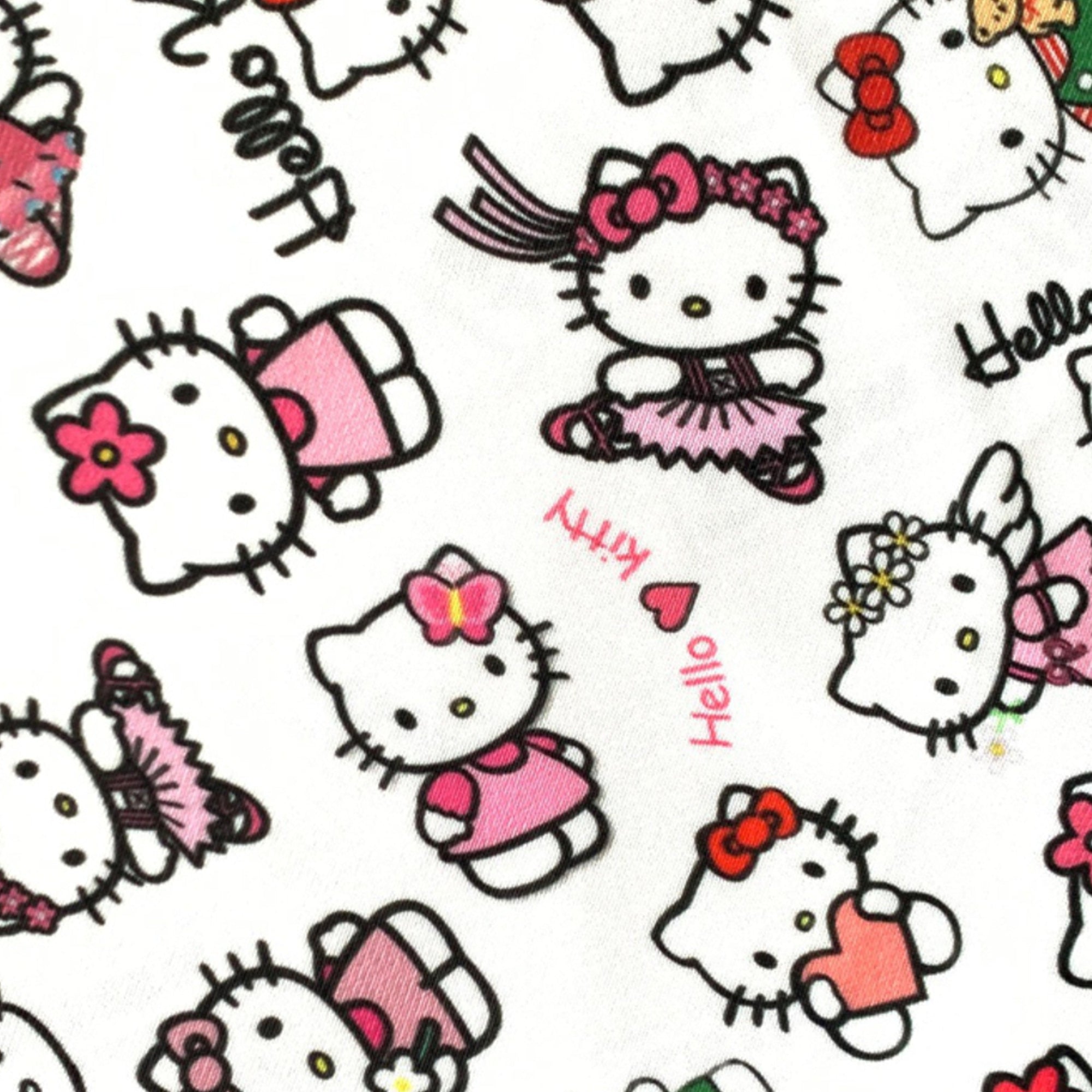 Neoprene fabric hello kitty lv design pink black