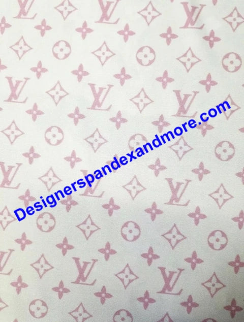 Pre Owned Pink White Designer Inspired Fabric