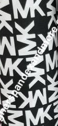 MK Black & White 4 way stretch Designer Inspired Fabric