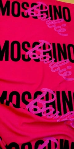 Moschino Red Barbie Designer Inspired Fabric [designer spandex and more]